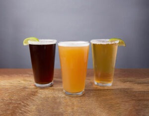 Image of three draft beers